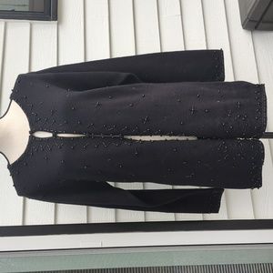 Vintage Nipon Studio Beaded Long 1/2 button Cardigan Sweater